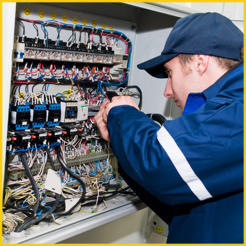 Electrician Working on the Wires